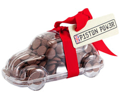 Plastic car shape filled with chocolate buttons, Gift - Image 1