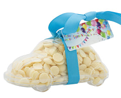 Plastic car shape filled with chocolate buttons, Gift - Image 3