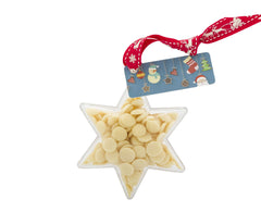 Plastic star shape filled with chocolate buttons, Christmas Gift - Image 2