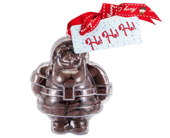 Plastic Father Christmas shape filled with chocolate buttons, Christmas Gift - Image 1