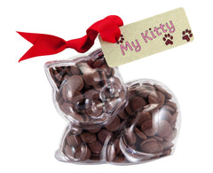 Plastic kitten shape filled with chocolate buttons, Gift - Image 1
