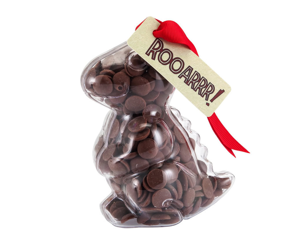 Plastic dinosaur shape filled with chocolate buttons, Gift - Image 1 