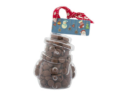 Plastic snowman shape filled with chocolate buttons, Christmas Gift - Image 1